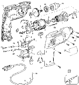 Exploded Diagram A Diagram and Parts List for 1167-AU Type 1 Black and Decker Drill